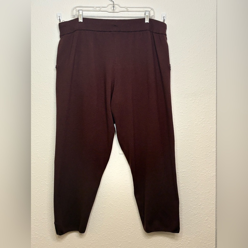 Soma Women's Knit Lounge Pants in Deep Burgundy - Sz XL - Picture 2 of 4